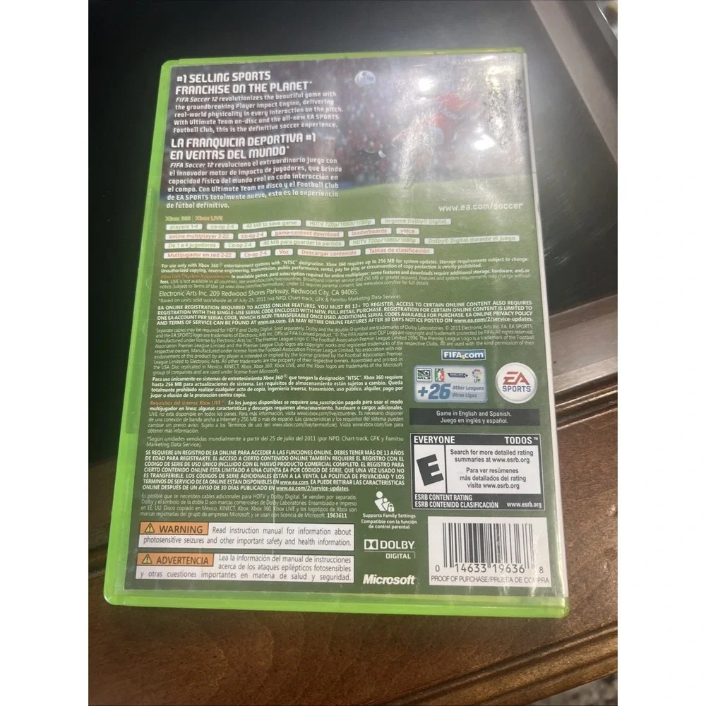 FIFA Soccer 12 Microsoft Xbox 360 EA Sports USED‎ Tested